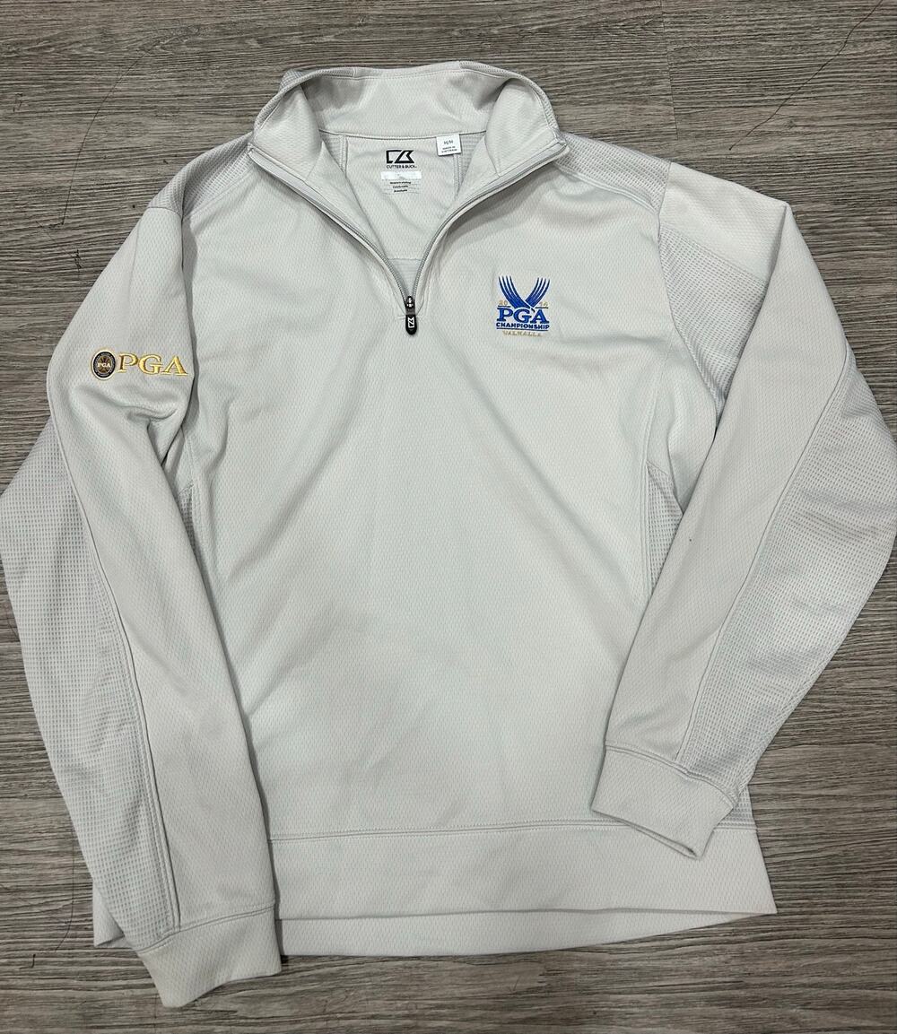 Cutter & Buck 2014 PGA Championship Valhalla Golf 1/4 Zip Pullover Jacket Gray M